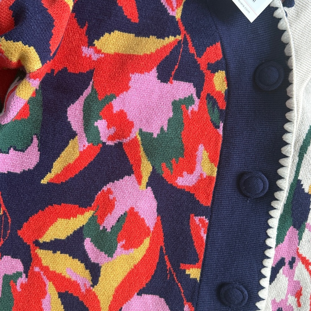 Avara Colorful Cardigan Sweater - Sz Small - NWT - Picture 4 of 4